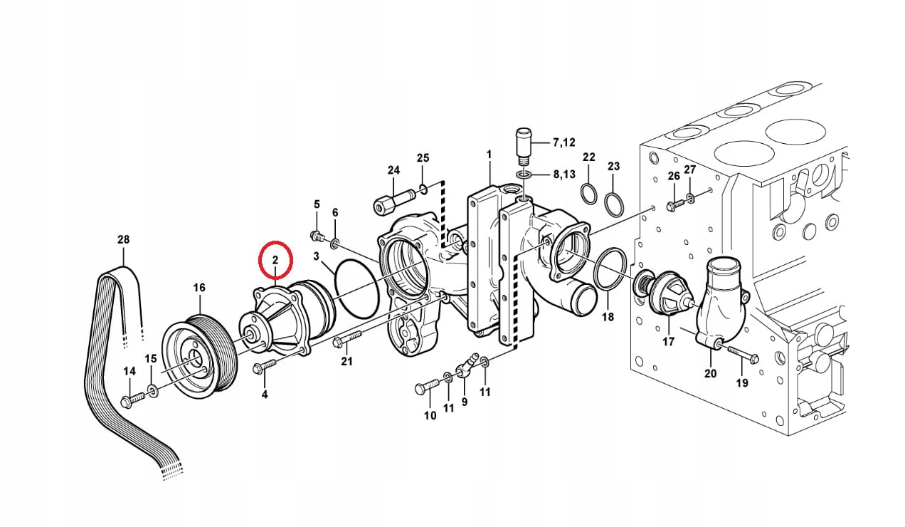 Помпа WODY VOLVO BL EC135 EC140 EC160 EC180 EC210 21247955