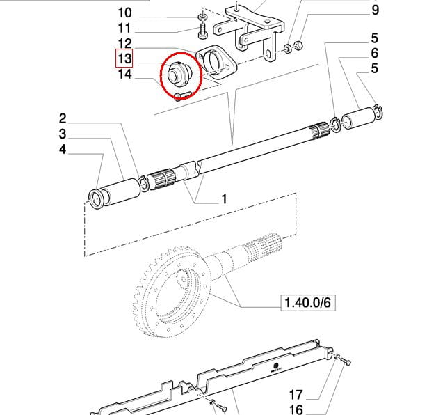 ПОДШИПНИК ПОДВЕСКИ ВАЛА ПЕРЕДНЕГО ПРИВОДА NEW HOLLAND CASE 5174571