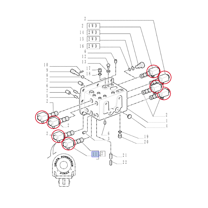 CEWKA STEROWANIA New Holland CASE 9970157
